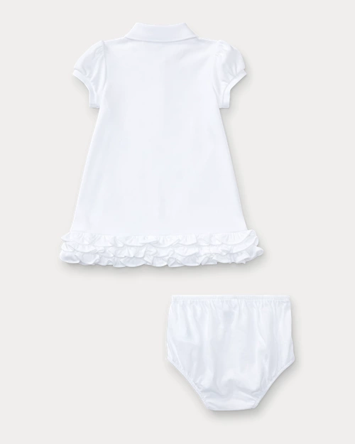 lauren ralph lauren Vestido tipo polo con volantes y pololo para bebé niña | Ralph Lauren® ES Precio ultrabajo
