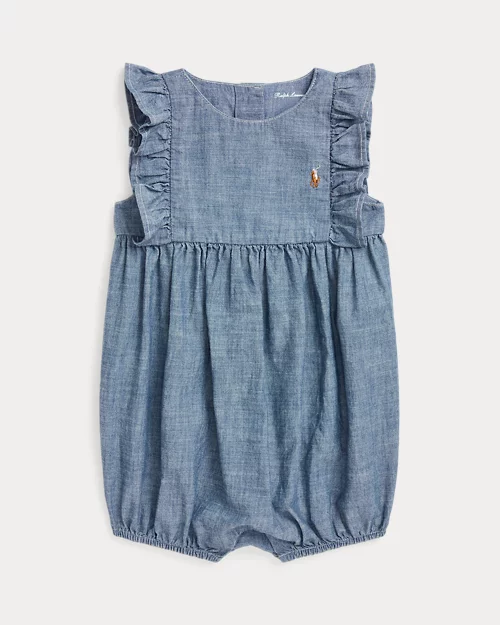lauren ralph lauren Ranita de cambray en índigo para bebé niña | Ralph Lauren® ES Rebajas de fábrica