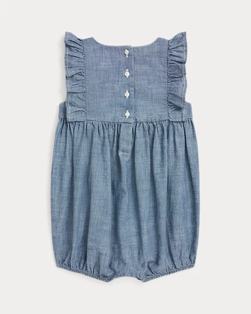lauren ralph lauren Ranita de cambray en índigo para bebé niña | Ralph Lauren® ES Rebajas de fábrica
