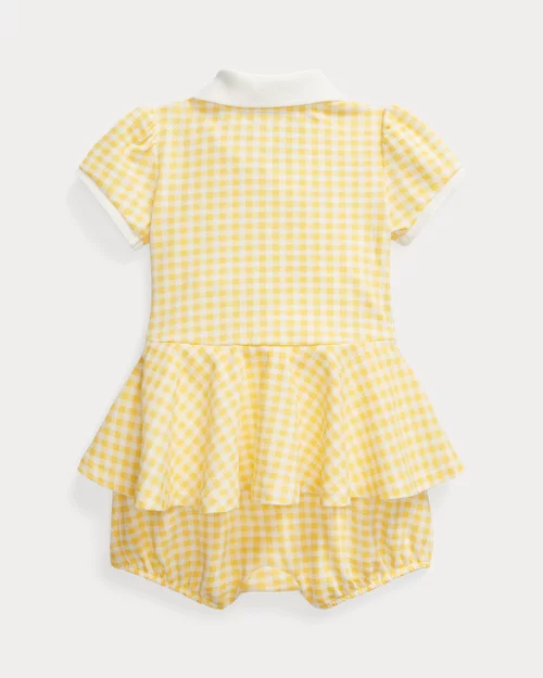 lauren ralph lauren Pelele corto de piqué con cuadros vichy para bebé niña | Ralph Lauren® ES Ventas relámpago