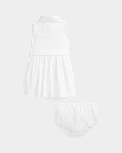 lauren ralph lauren Vestido camisero de oxford y pololo para bebé niña | Ralph Lauren® ES Descuento