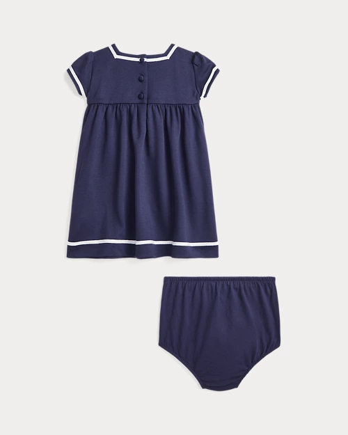 lauren ralph lauren Vestido y pololo de ponte elástico para bebé niña | Ralph Lauren® ES Tienda