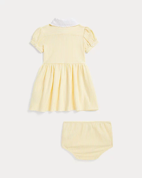 lauren ralph lauren Vestido camisero de punto con pololo para bebé niña | Ralph Lauren® ES Mejor oferta