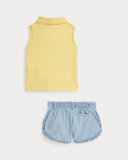 lauren ralph lauren Polo de algodón y pantalón corto para bebé niña | Ralph Lauren® ES Envío gratis