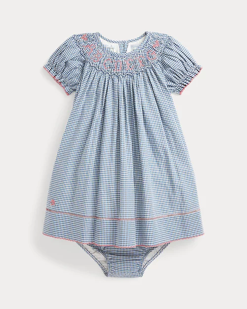 lauren ralph lauren Vestido y pololo de algodón con cuadros para bebé niña | Ralph Lauren® ES Últimos 3 días