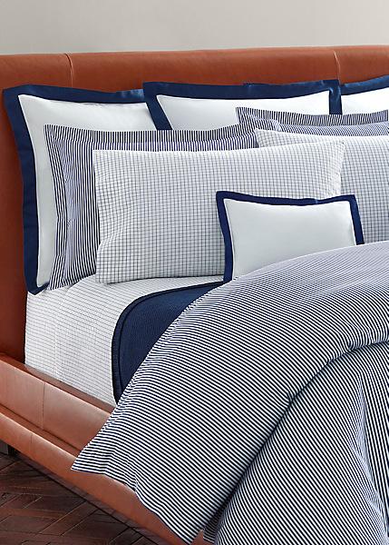 lauren ralph lauren Colección de ropa de cama de algodón orgánico con rayas de camisa | Ralph Lauren® ES Oferta especial de fábrica