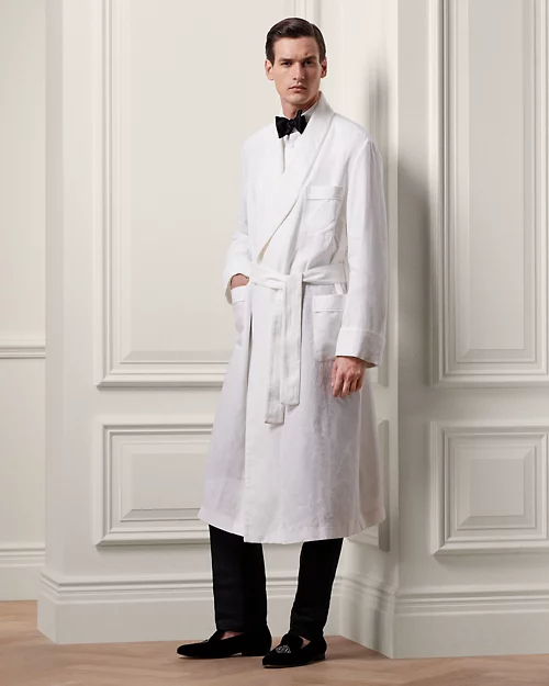 lauren ralph lauren Bata de lino con monograma para hombre | Ralph Lauren® ES Mejor oferta