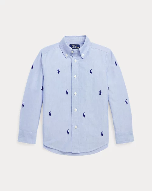 lauren ralph lauren Camisa Oxford de algodón con caballo para niño | Ralph Lauren® ES Oferta especial de fábrica