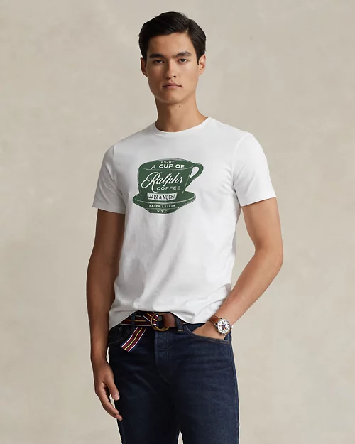 lauren ralph lauren Camiseta Ralph's Coffee Custom Slim Fit para hombre | Ralph Lauren® ES Grandes descuentos