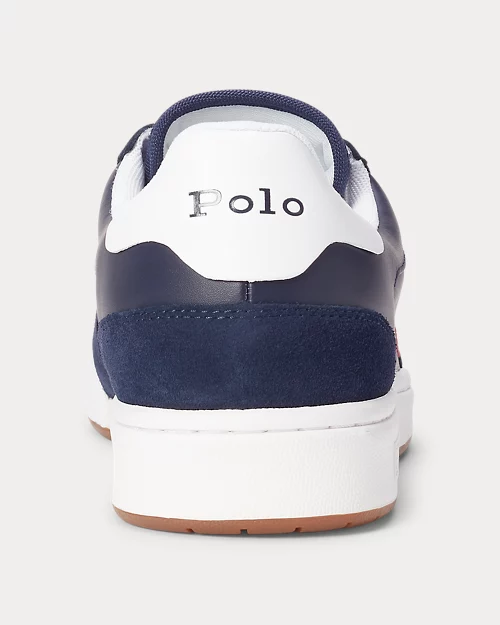 lauren ralph lauren Deportiva Court de piel y ante para hombre | Ralph Lauren® ES Outlet