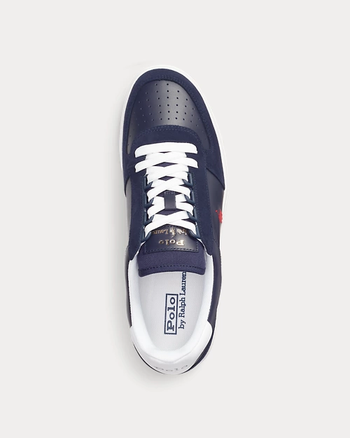 lauren ralph lauren Deportiva Court de piel y ante para hombre | Ralph Lauren® ES Outlet