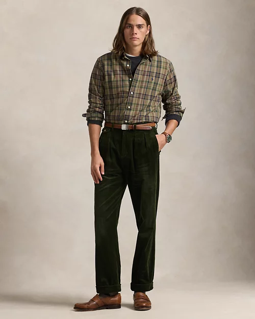 lauren ralph lauren Camisa técnica Custom Fit con cuadros para hombre | Ralph Lauren® ES Última moda