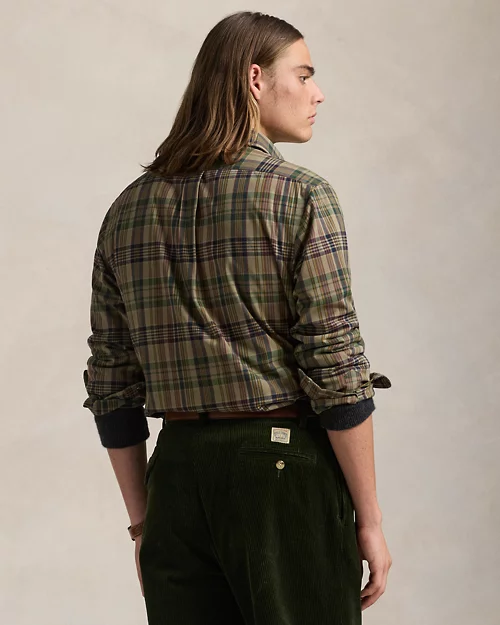 lauren ralph lauren Camisa técnica Custom Fit con cuadros para hombre | Ralph Lauren® ES Última moda
