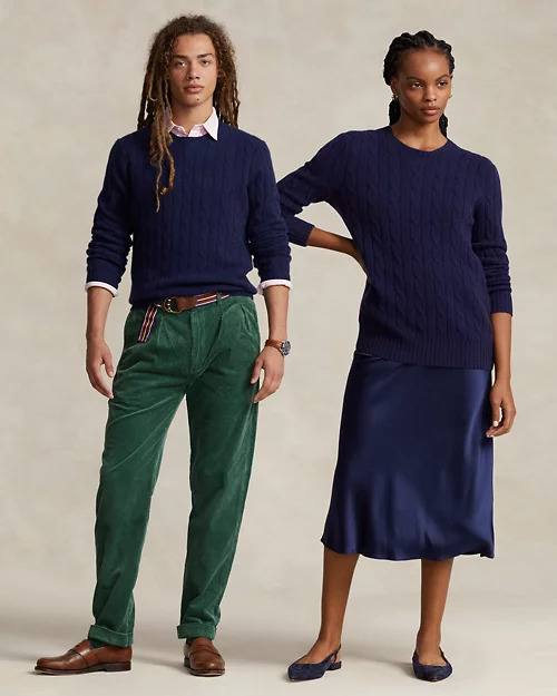 lauren ralph lauren Jersey de cachemira en punto de ochos para hombre | Ralph Lauren® ES