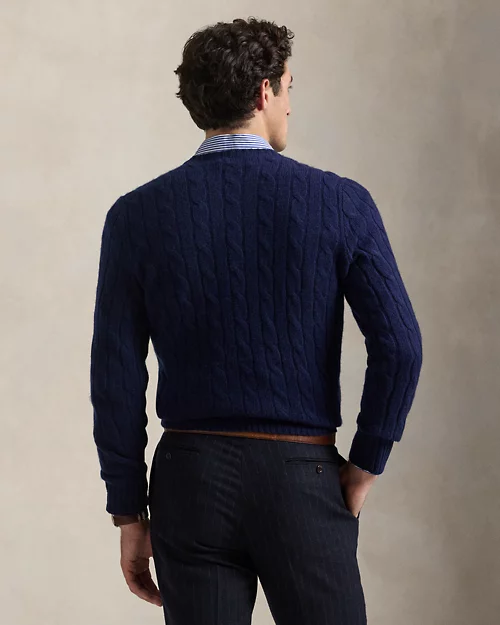 lauren ralph lauren Jersey de cachemira en punto de ochos para hombre | Ralph Lauren® ES Rebajas de fin de temporada