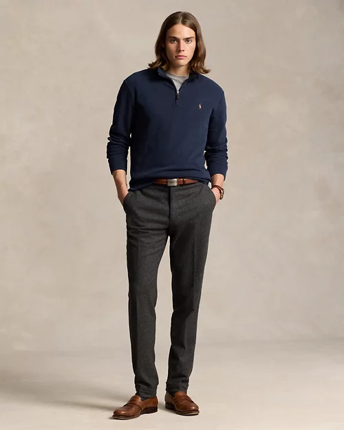 lauren ralph lauren Jersey Estate-Rib con cremallera corta para hombre | Ralph Lauren® ES Devoluciones gratuitas