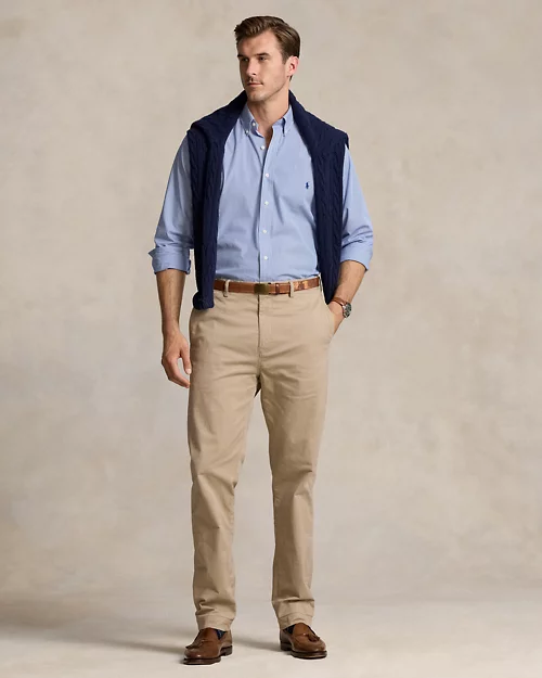 lauren ralph lauren Camisa de popelina elástica con rayas para hombre | Ralph Lauren® ES Outlet online