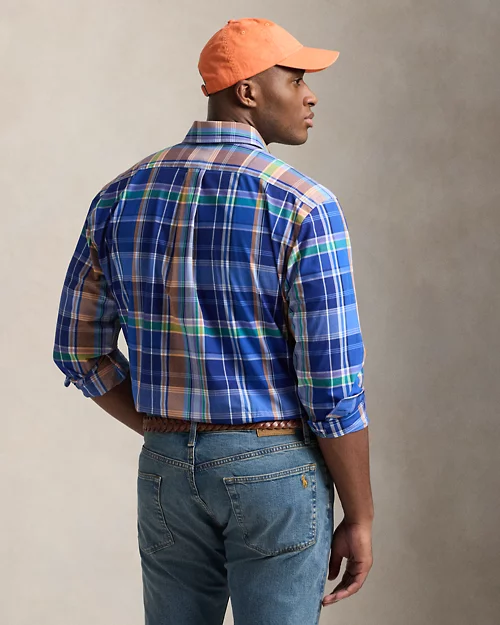 lauren ralph lauren Camisa de popelina elástica con cuadros para hombre | Ralph Lauren® ES Los más vendidos