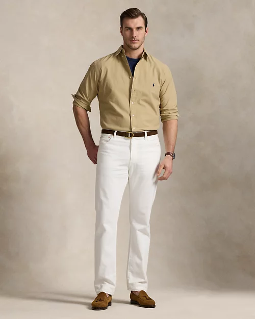 lauren ralph lauren Camisa oxford teñida en prenda para hombre | Ralph Lauren® ES Tienda