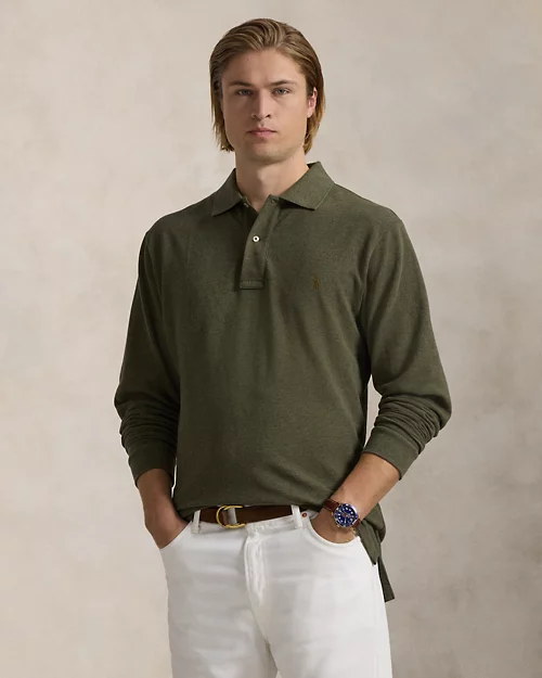 lauren ralph lauren Polo de piqué de manga larga para hombre | Ralph Lauren® ES Rebajas online