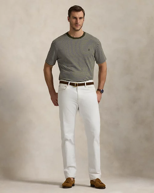 lauren ralph lauren Camiseta de algodón suave con rayas para hombre | Ralph Lauren® ES Rebajas top