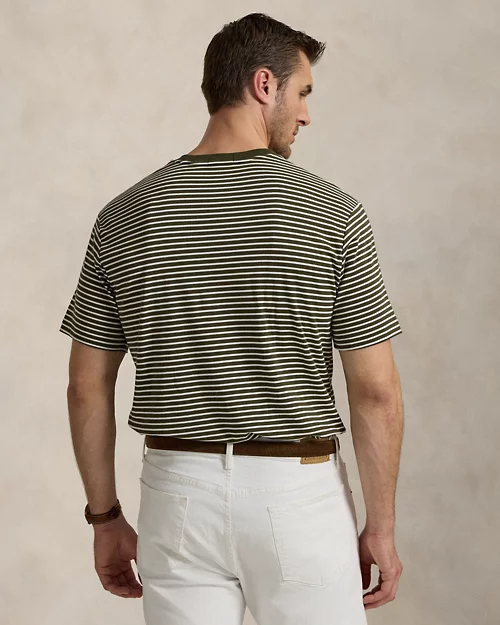 lauren ralph lauren Camiseta de algodón suave con rayas para hombre | Ralph Lauren® ES Rebajas top