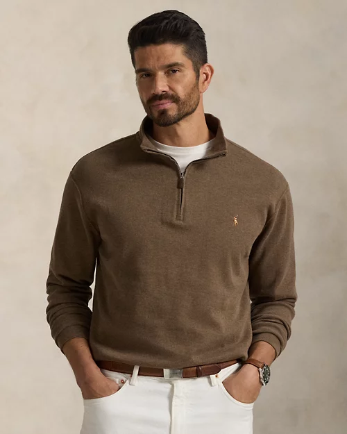 lauren ralph lauren Jersey Estate-Rib con cremallera corta para hombre | Ralph Lauren® ES