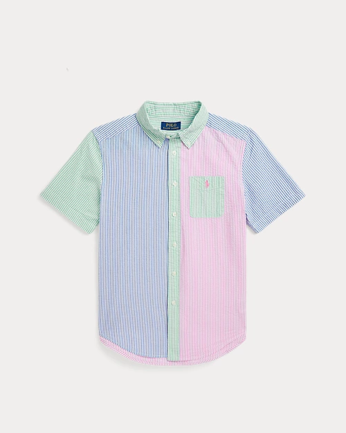 lauren ralph lauren Camisa Fun de sirsaca de algodón y rayas para niño | Ralph Lauren® ES Última moda