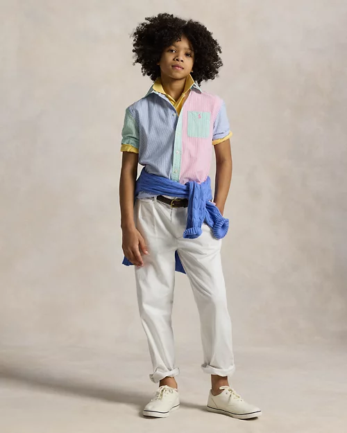 lauren ralph lauren Camisa Fun de sirsaca de algodón y rayas para niño | Ralph Lauren® ES Última moda