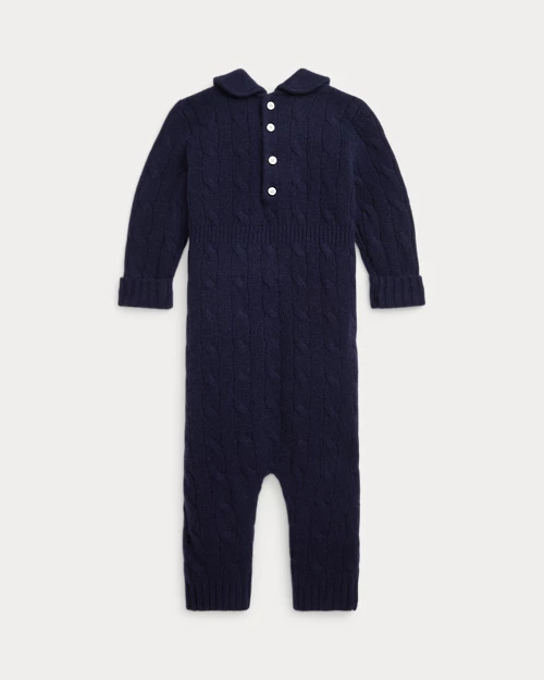 lauren ralph lauren Pelele de cachemira en punto de ochos para bebé niño | Ralph Lauren® ES Descuento