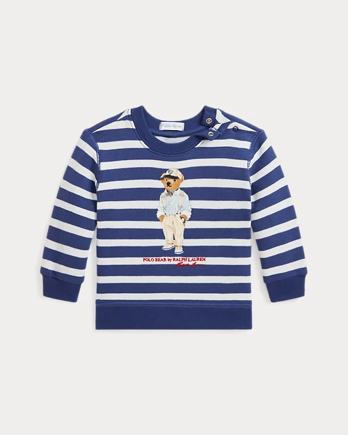 lauren ralph lauren Sudadera de felpa con rayas y Polo Bear para bebé niño | Ralph Lauren® ES Promoción por tiempo limitado