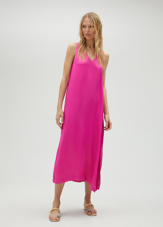 lola casademunt Vestido midi de tirantes Superdescuento