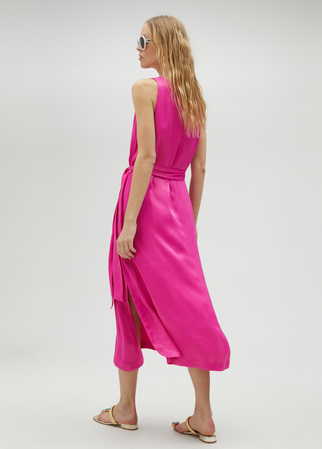lola casademunt Vestido midi de tirantes Superdescuento