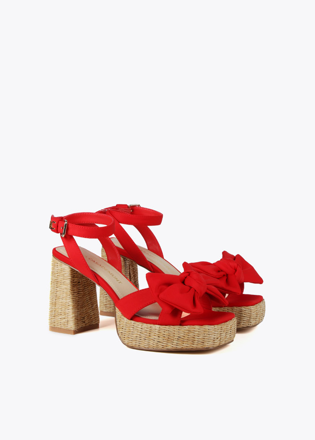lola casademunt Sandalia de tacón con lazo Oferta exclusiva