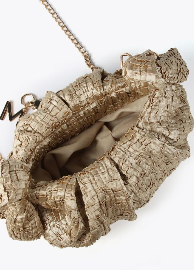 lola casademunt Mini bolso satinado con lazos laterales Devoluciones gratuitas