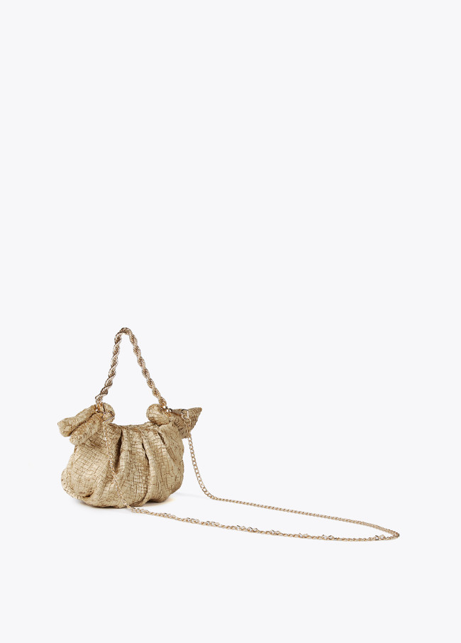 lola casademunt Mini bolso satinado con lazos laterales Devoluciones gratuitas