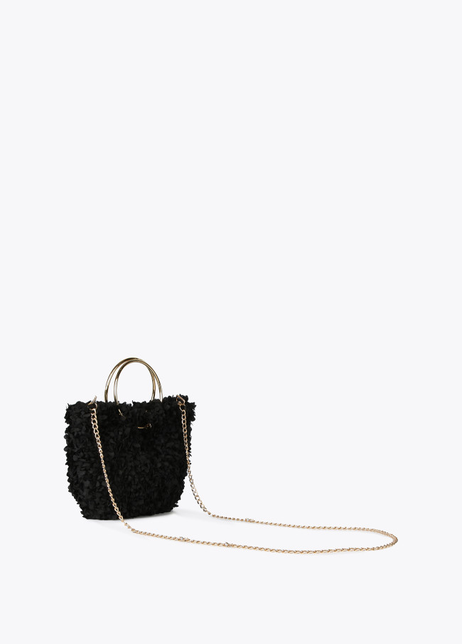 lola casademunt Mini bolso asas metálicas tejido floral Outlet