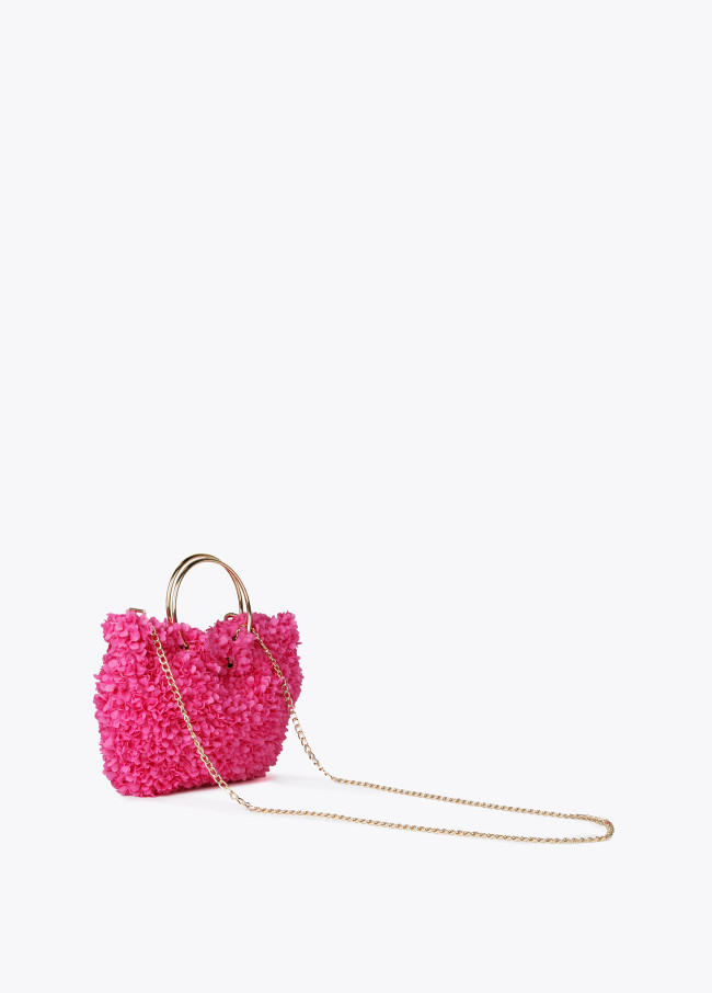 lola casademunt Mini bolso asas metálicas tejido floral Outlet online