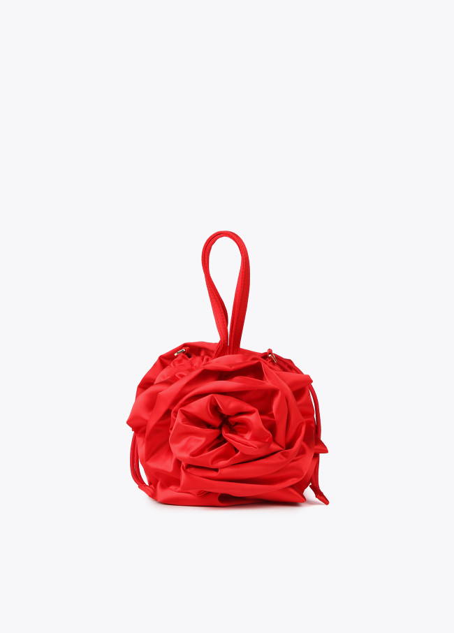 lola casademunt Bolso flor en satén Venta caliente