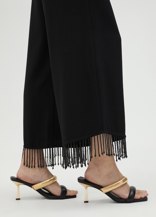 lola casademunt Pantalón con flecos y pedrería Liquidación