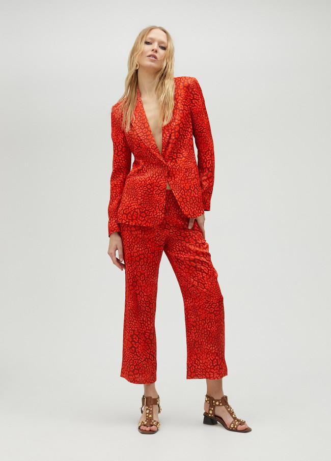 lola casademunt Pantalón recto estampado animal