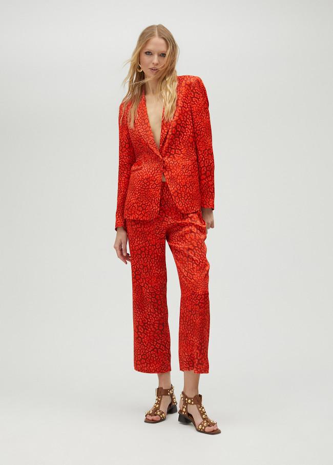 lola casademunt Pantalón recto estampado animal Mejor oferta