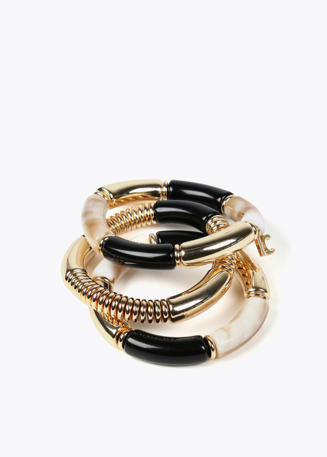 lola casademunt Pack pulseras con piezas acrílicas