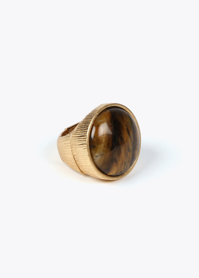 lola casademunt Anillo ágata marrón