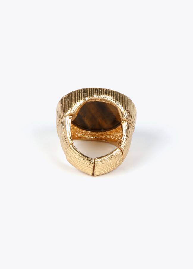 lola casademunt Anillo ágata marrón En oferta