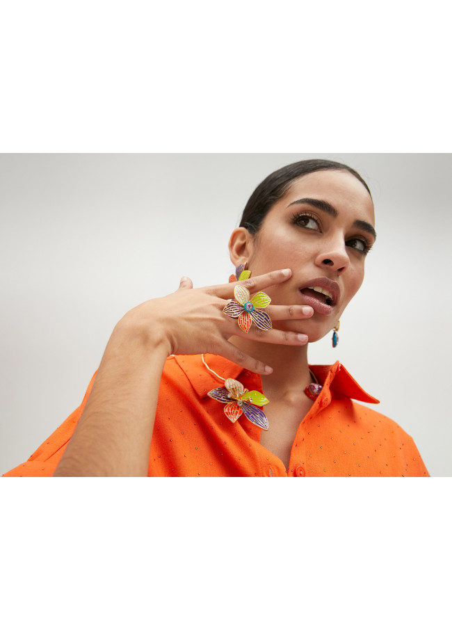 lola casademunt Collar gargantilla orquídea Última moda