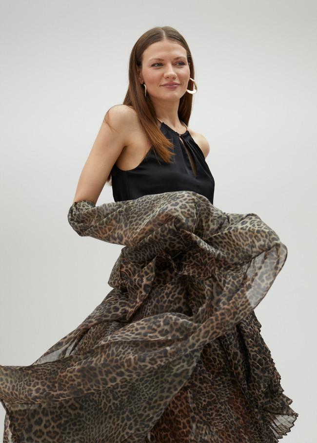 lola casademunt Trench organza animal print En línea