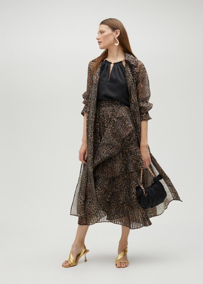 lola casademunt Trench organza animal print En línea