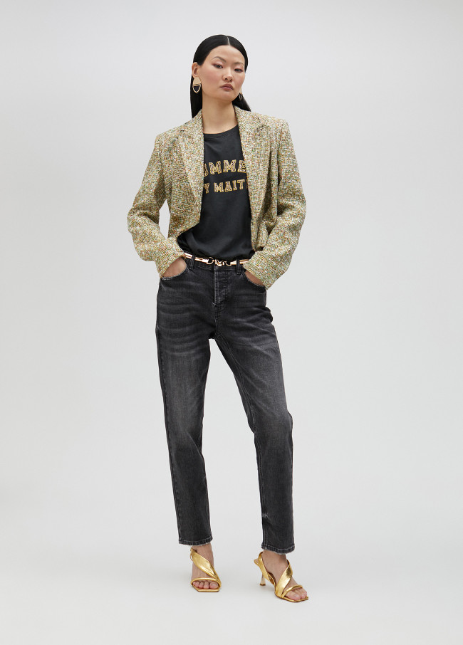 lola casademunt Chaqueta cropped de tweed Venta caliente