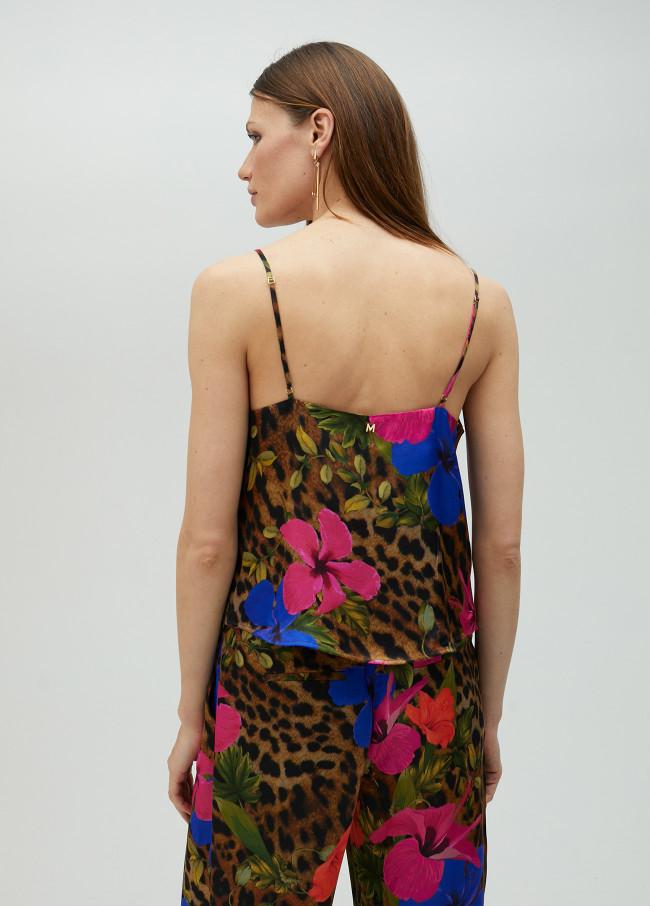 lola casademunt Top lencero animal print En oferta